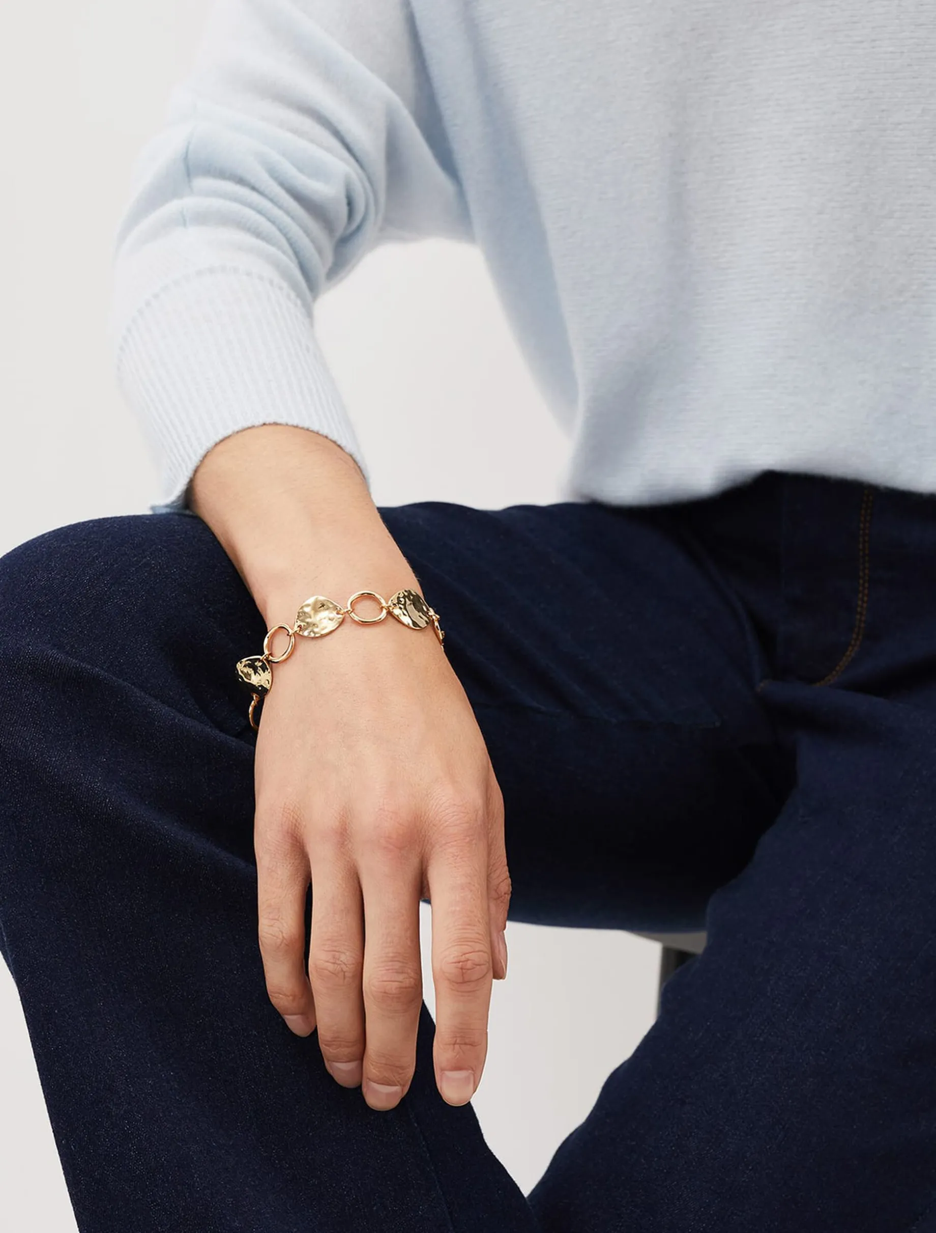 Mae Plated Disc Bracelet