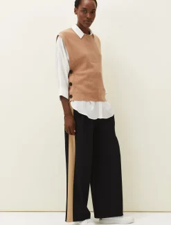 Mae Side Stripe Wide Leg Trouser