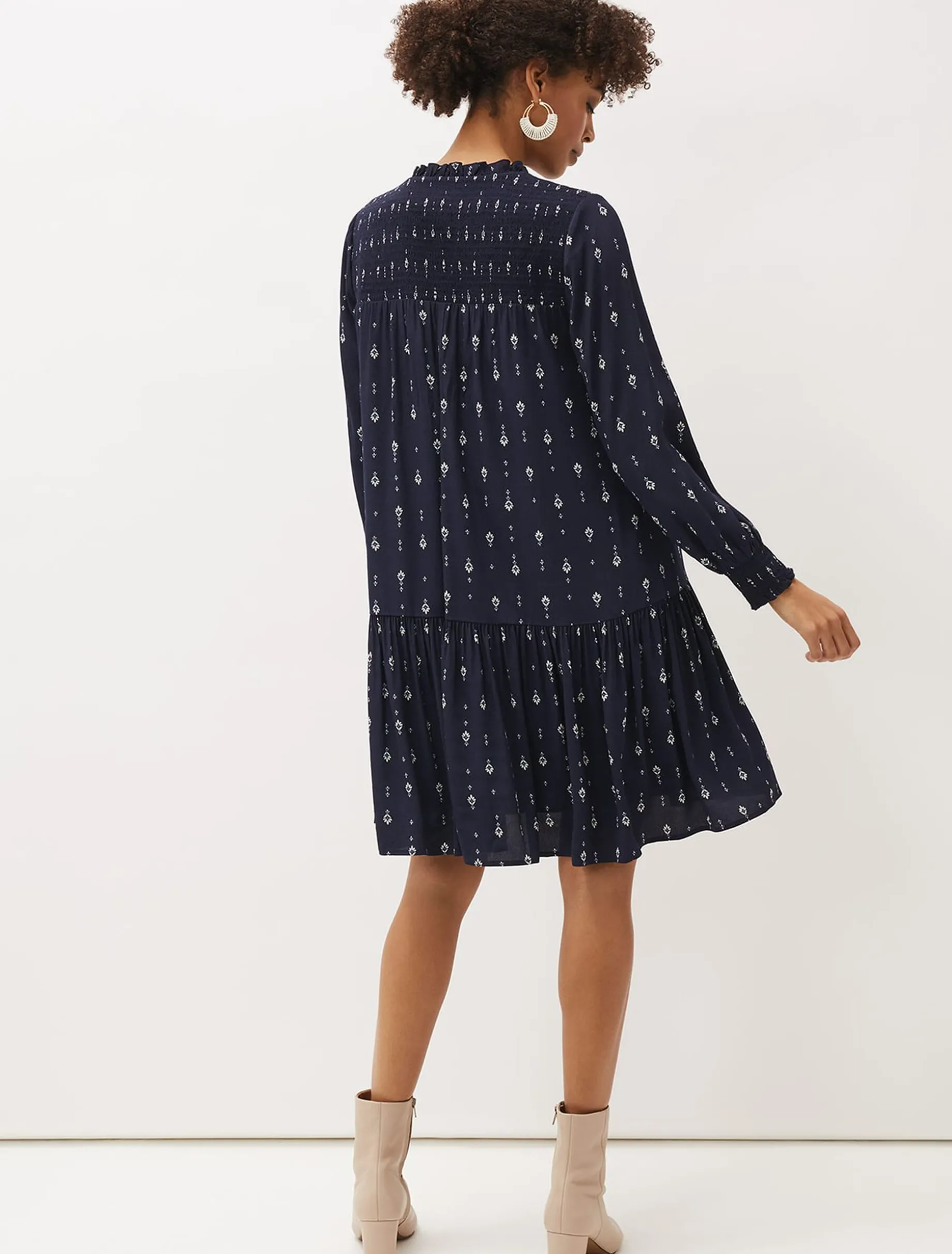 Magda Geometric Print Swing Dress