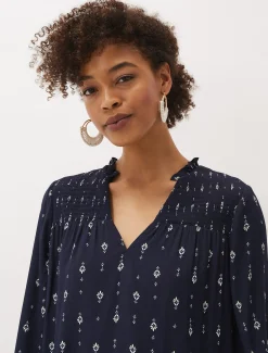Magda Geometric Print Swing Dress