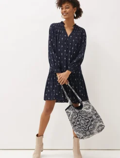 Magda Geometric Print Swing Dress