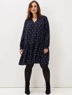 Magda Geometric Print Swing Dress