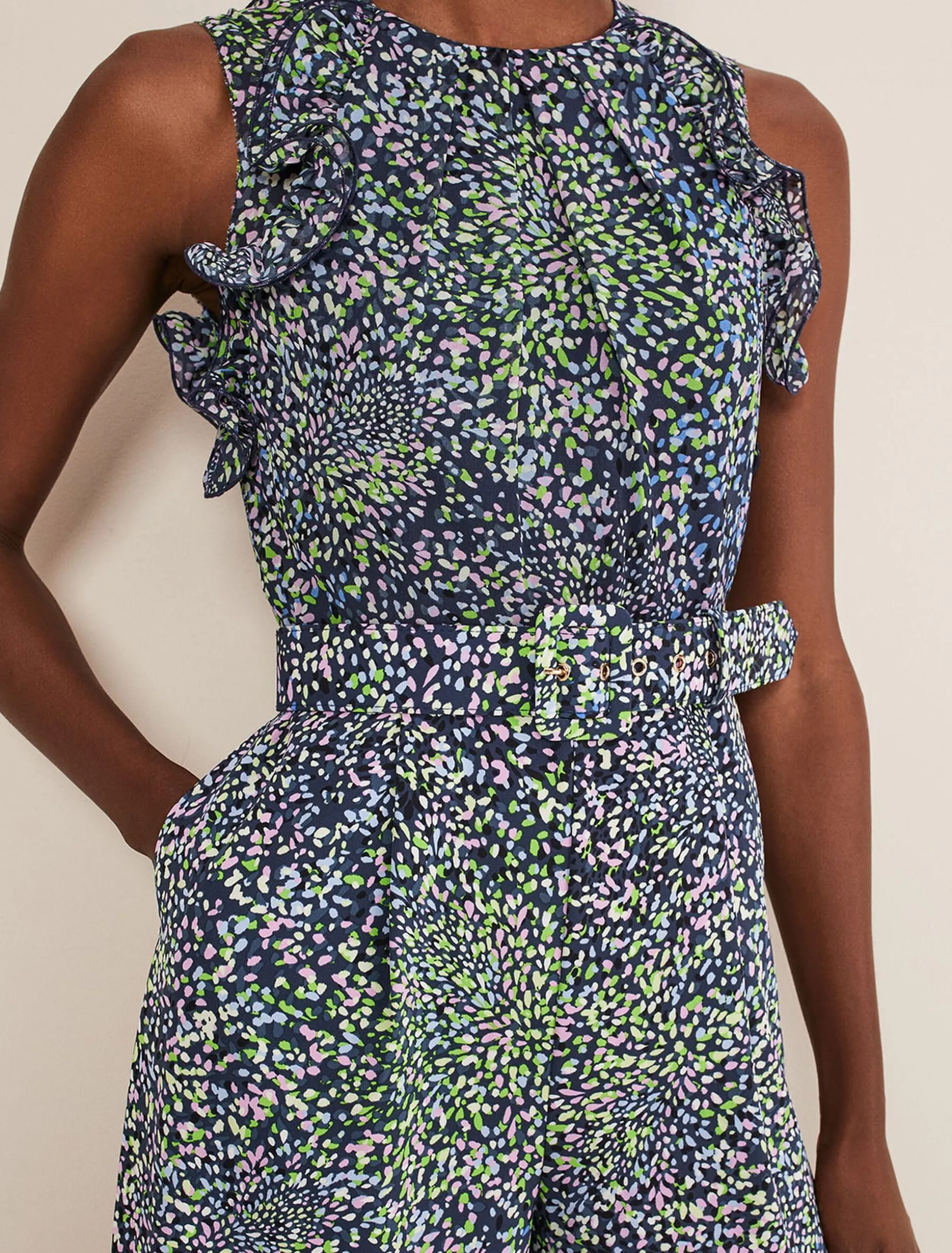 Maggie Ditsy Ruffle Jumpsuit