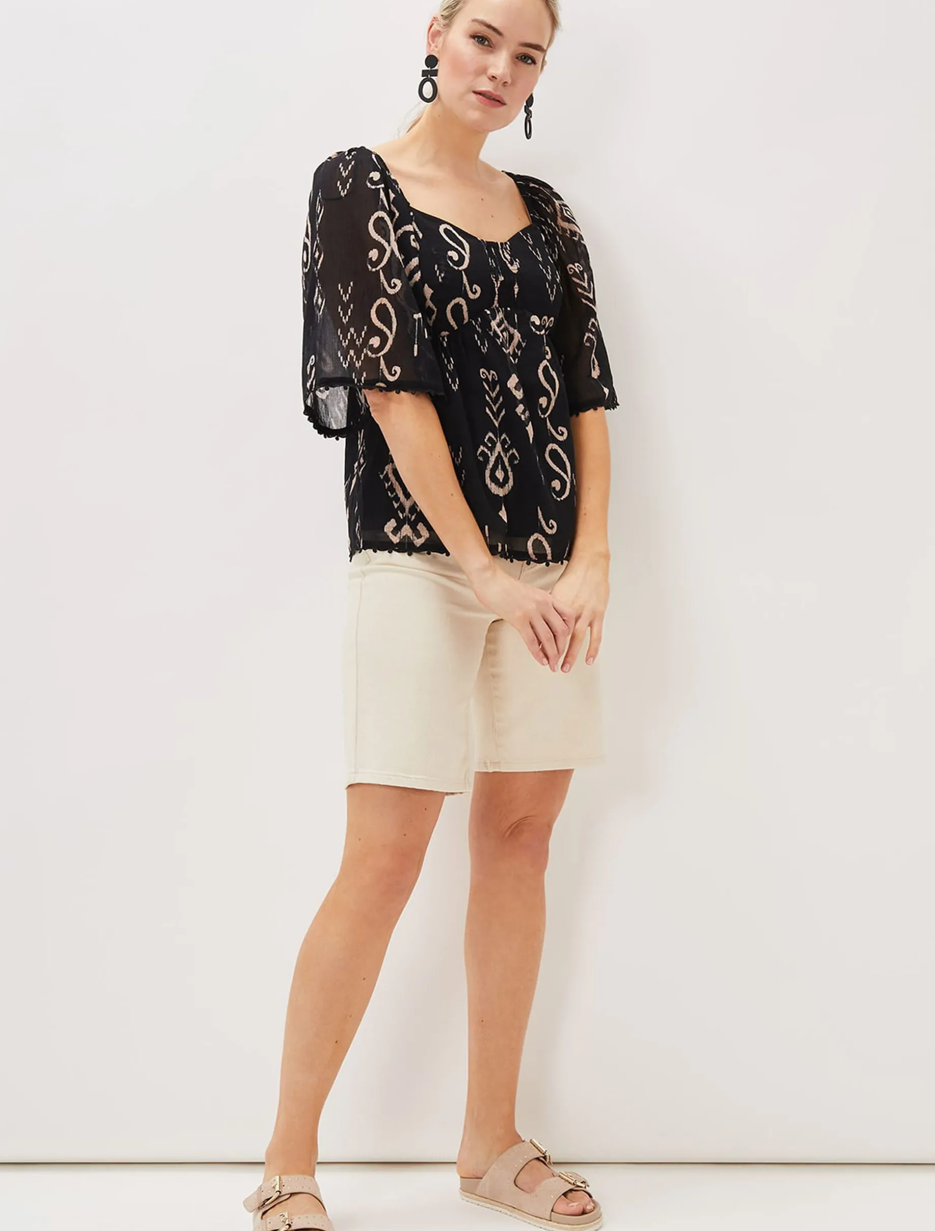 Malaya Ikat Print Blouse