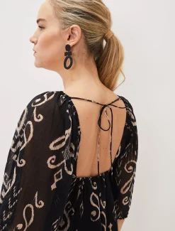 Malaya Ikat Print Blouse