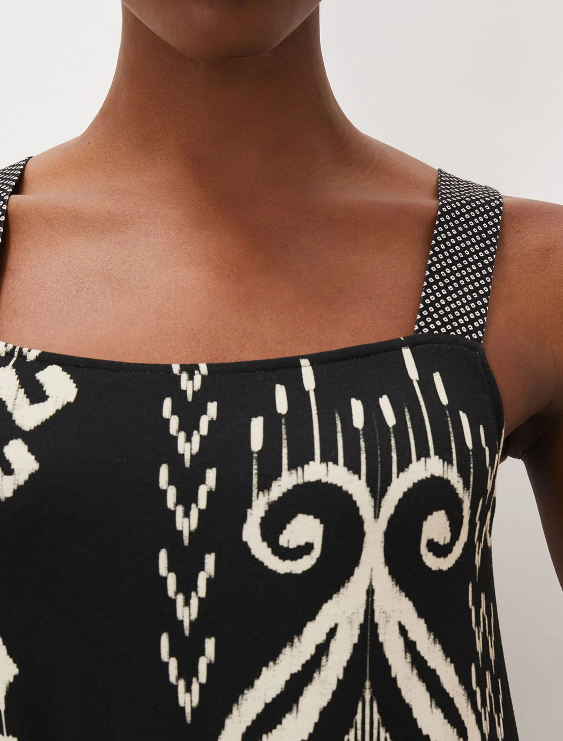 Malaya Ikat Print Midi Dress