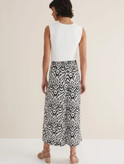 Malaya Printed Wide Leg Culottes