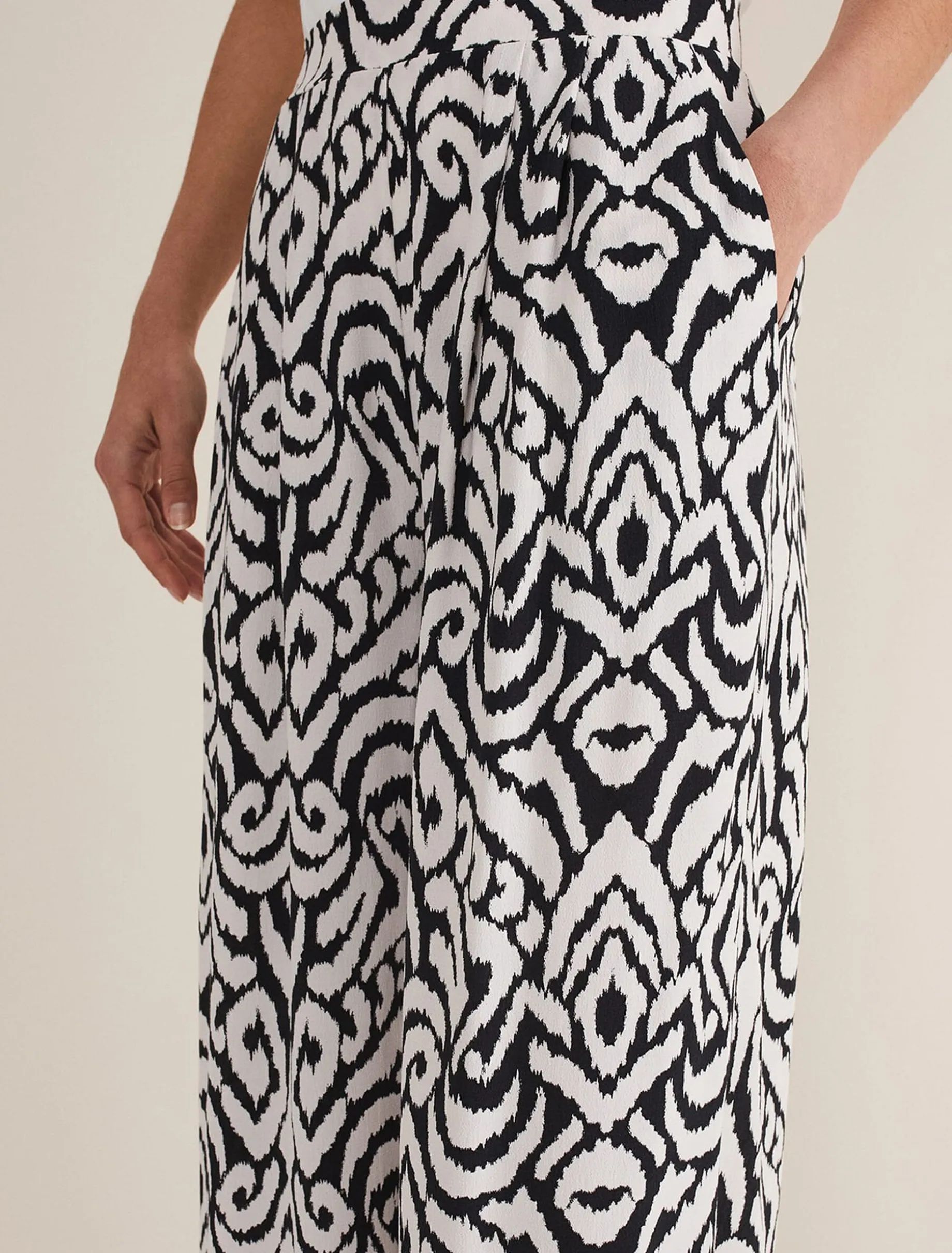 Malaya Printed Wide Leg Culottes
