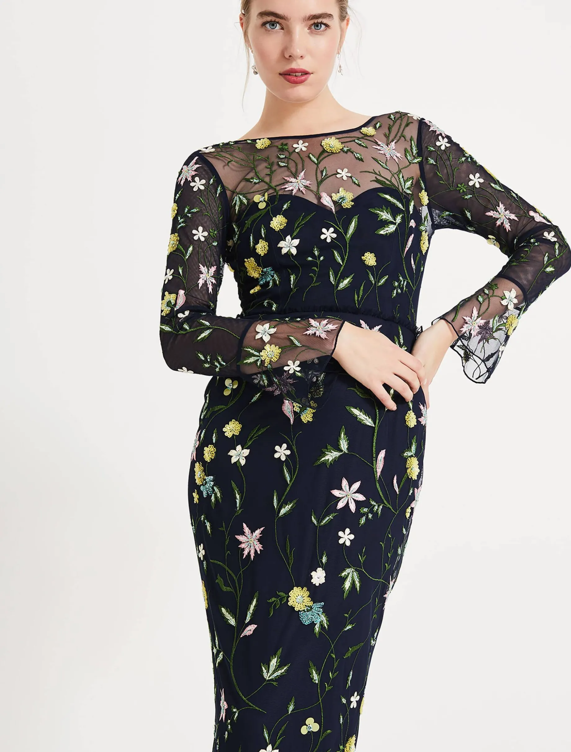 Mallory Embroidered Maxi Dress
