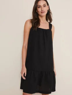 Mandy Strappy Linen Bow Back Swing Dress