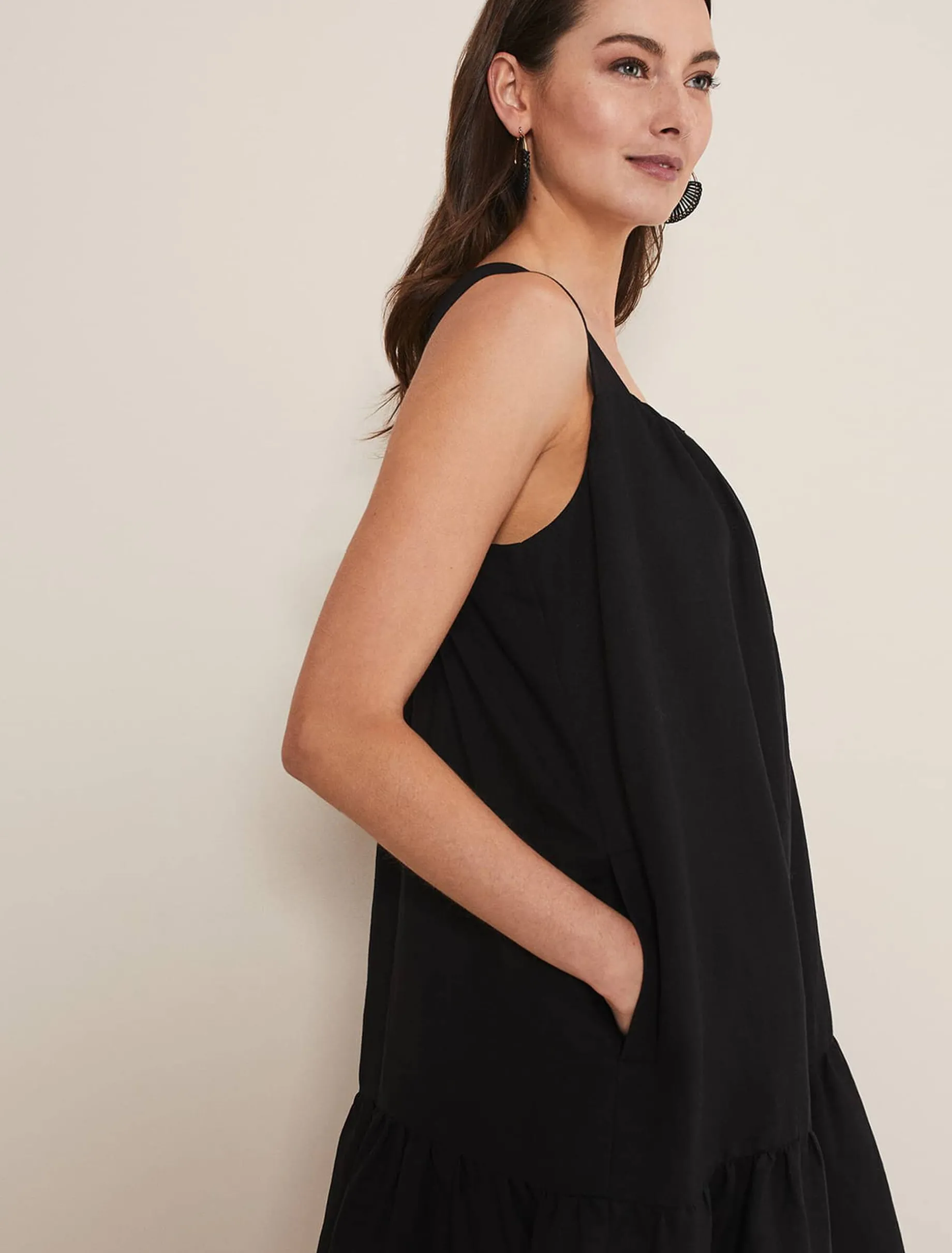 Mandy Strappy Linen Bow Back Swing Dress