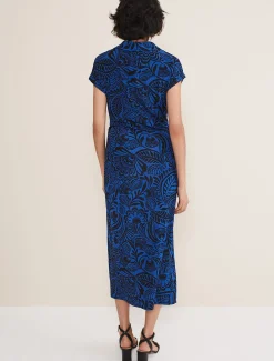 Mara Abstract Print Wrap Dress