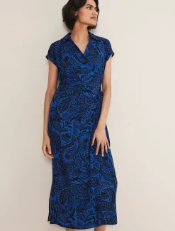 Mara Abstract Print Wrap Dress