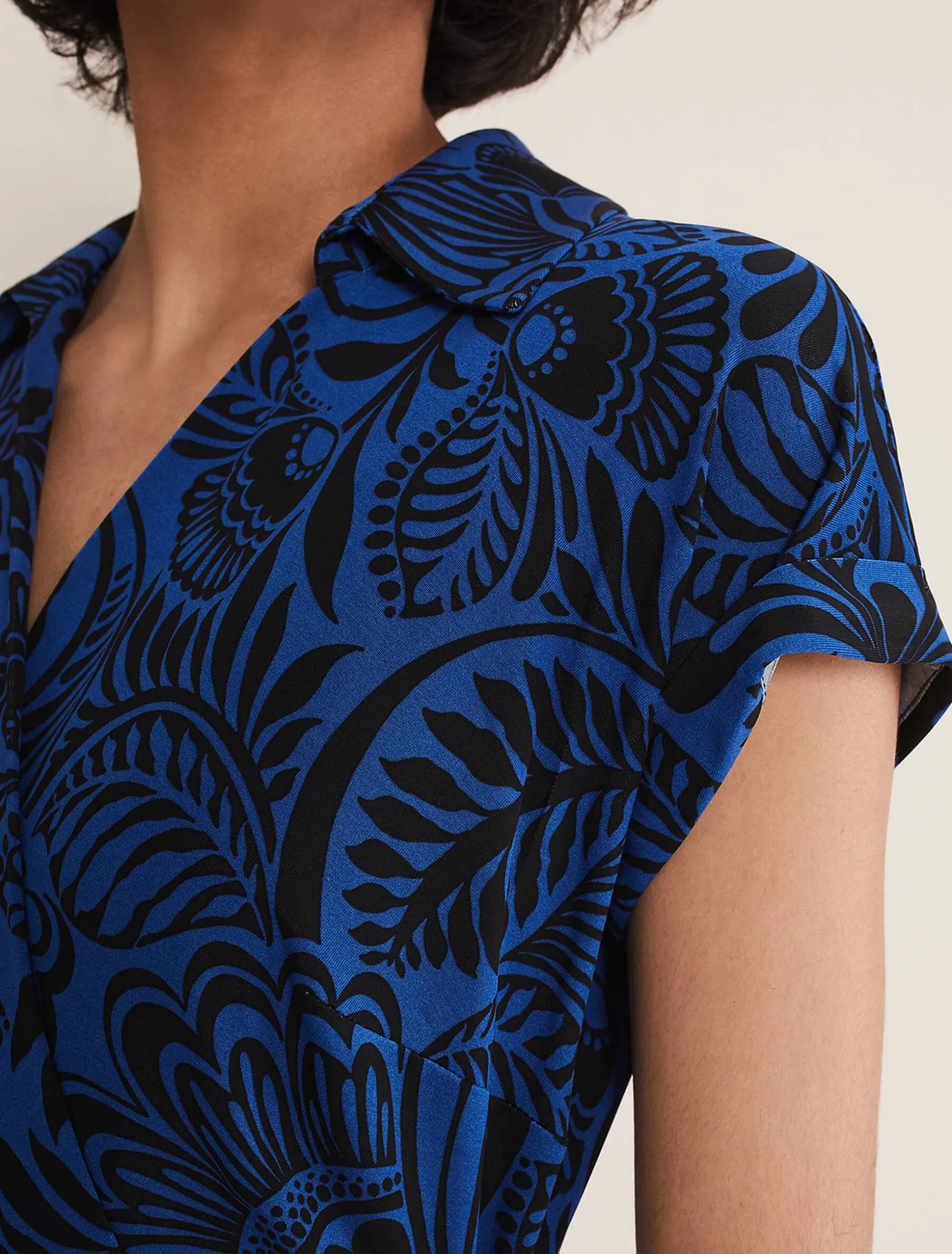 Mara Abstract Print Wrap Dress
