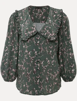 Marble Collar Blouse