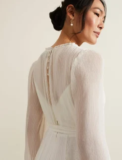 Mariana Pleated Lace Wedding Dress