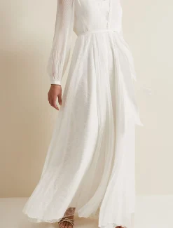 Mariana Pleated Lace Wedding Dress