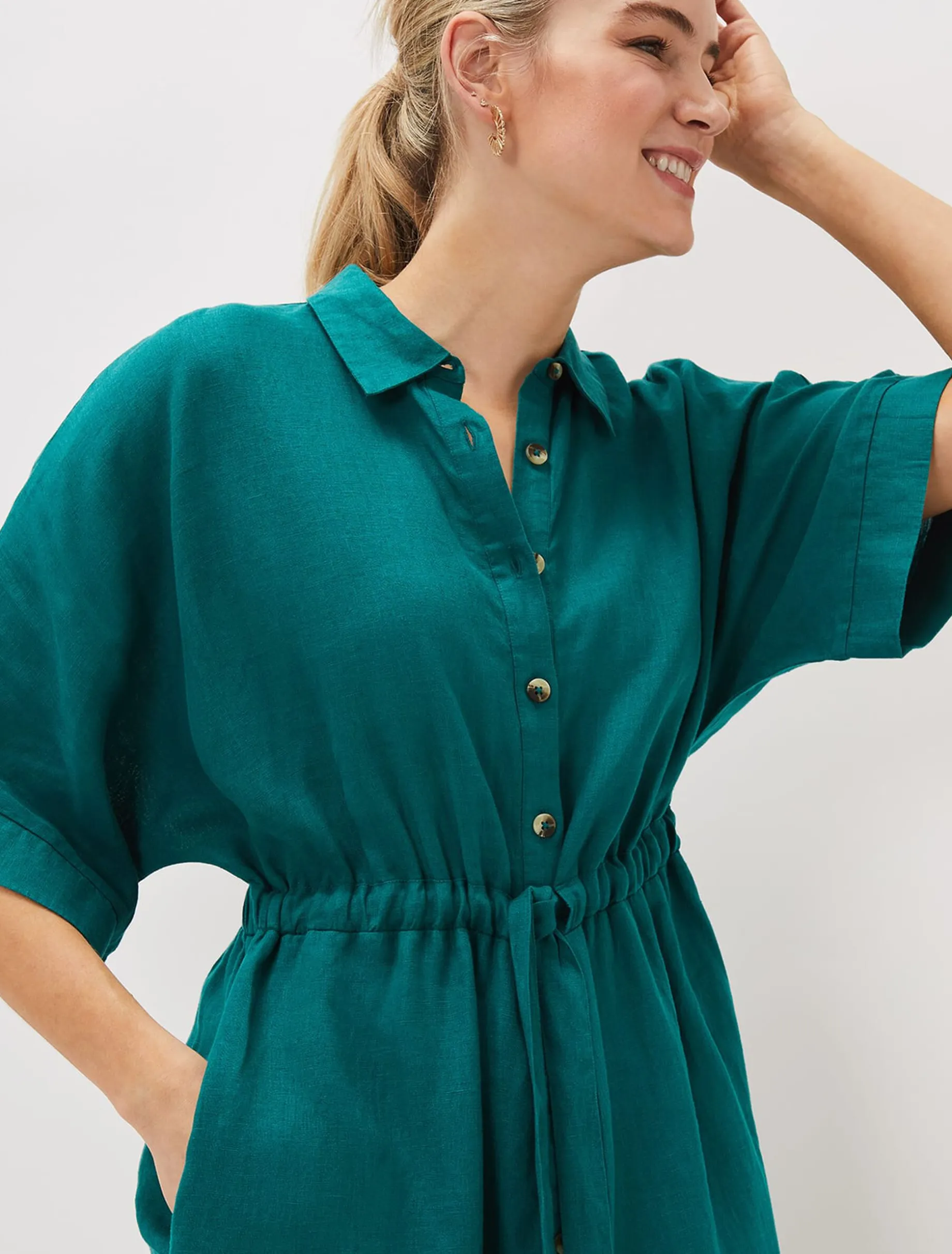 Marlene Tie Shirt Dress