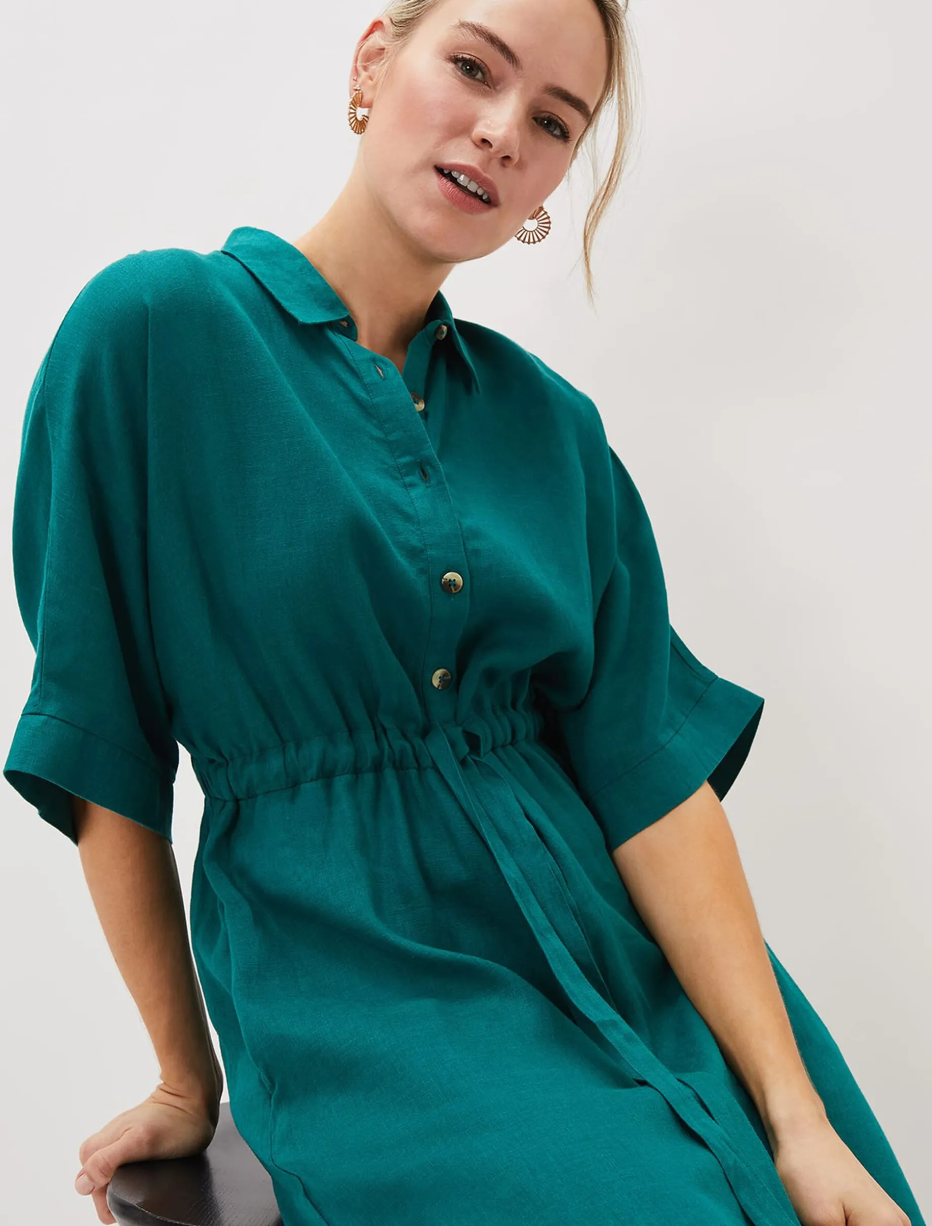 Marlene Tie Shirt Dress