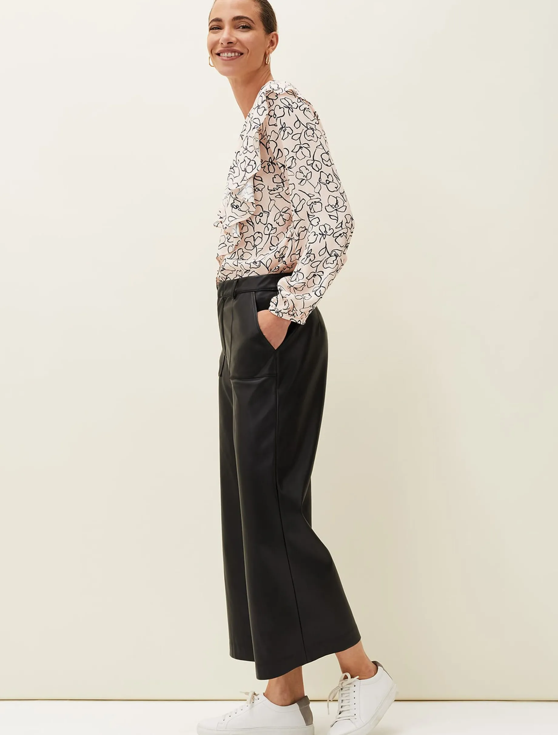 Martha Faux Leather Culottes