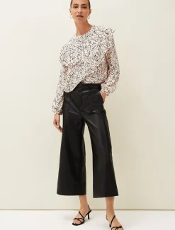 Martha Faux Leather Culottes
