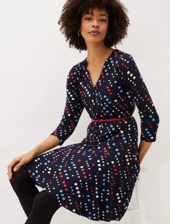 Marya Spot Jersey Dress