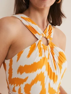 Maude Printed Jersey Maxi Dress