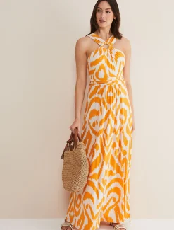 Maude Printed Jersey Maxi Dress