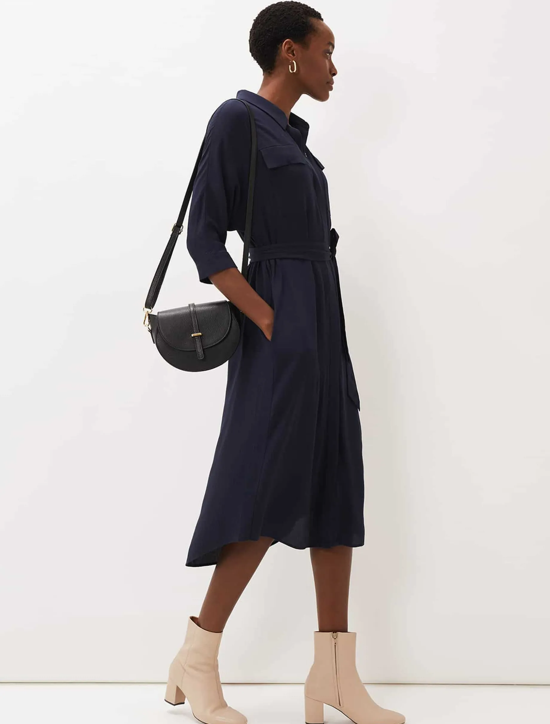 Maxine Belted Shirt Dress