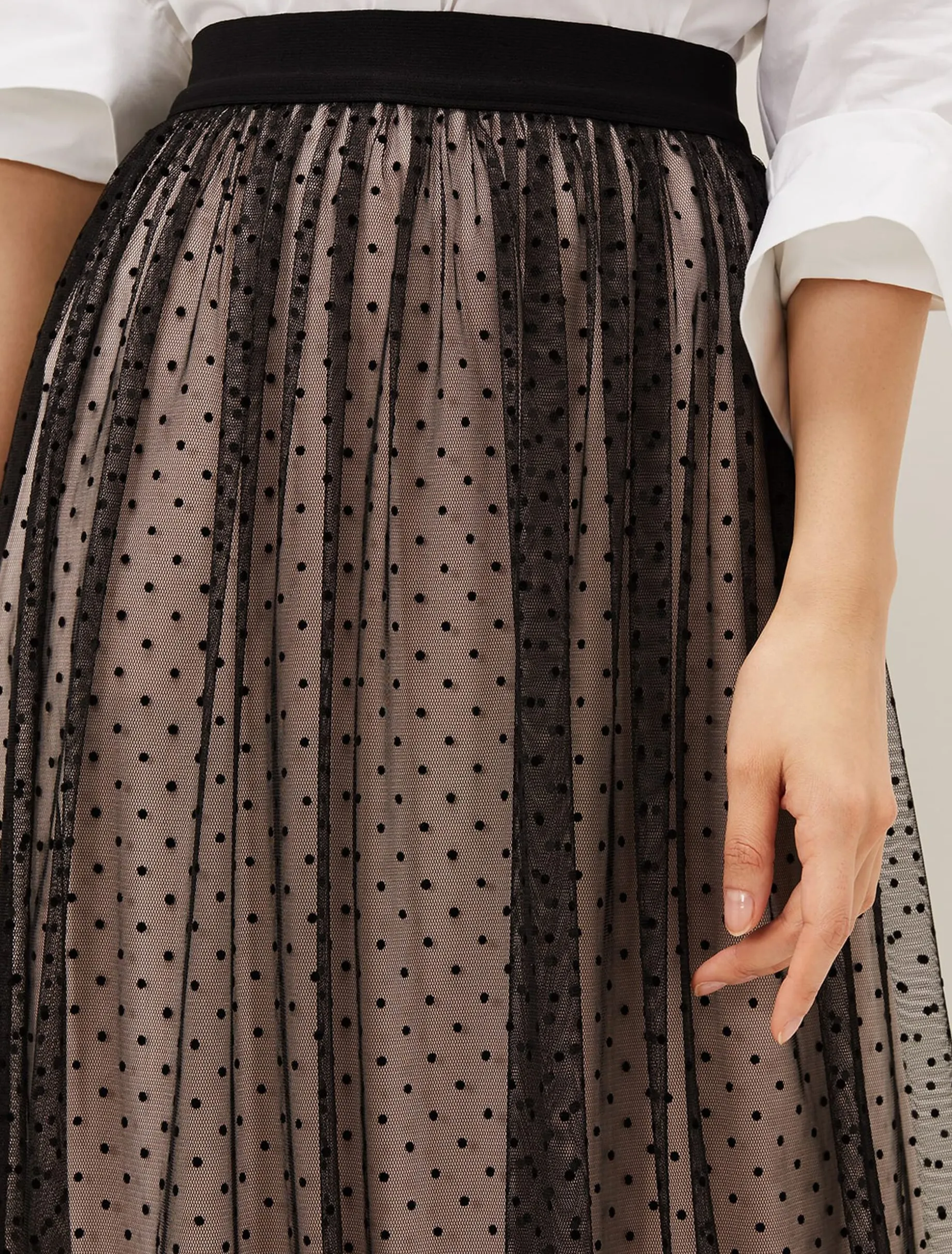 Maya Mesh Spot Skirt