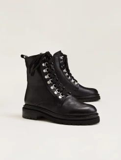 Meladie Leather Lace Up Ankle Boots