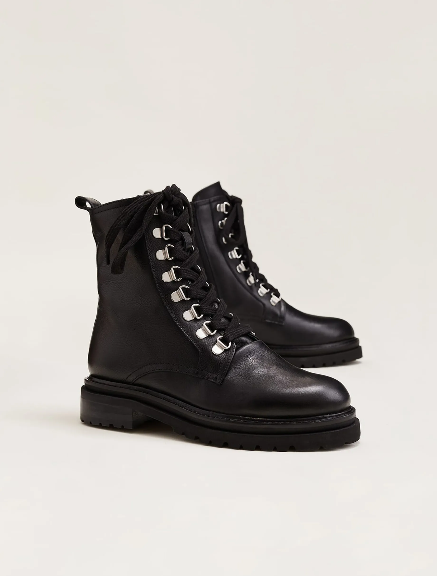 Meladie Leather Lace Up Ankle Boots