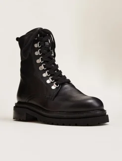 Meladie Leather Lace Up Ankle Boots