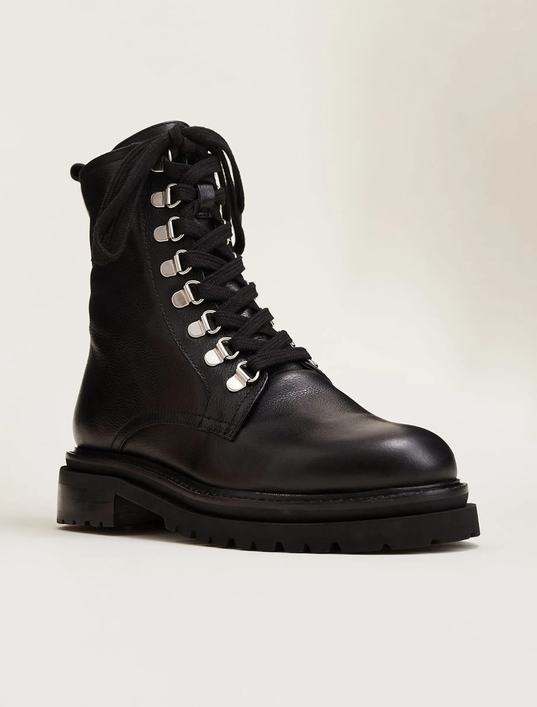 Meladie Leather Lace Up Ankle Boots