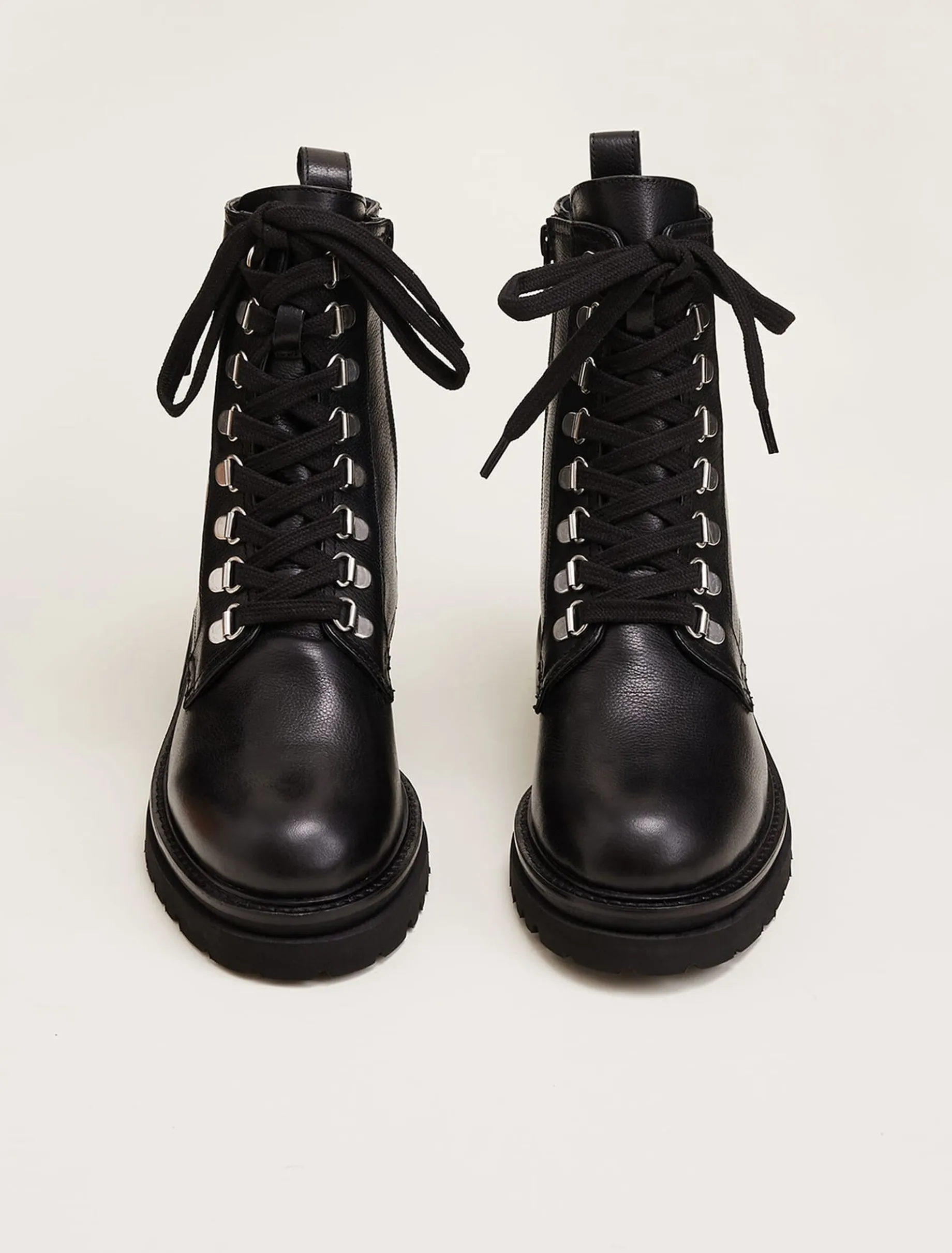 Meladie Leather Lace Up Ankle Boots