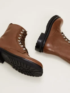 Meladie Leather Lace Up Boot