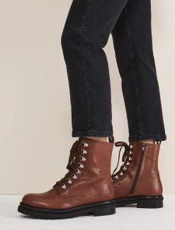 Meladie Leather Lace Up Boot