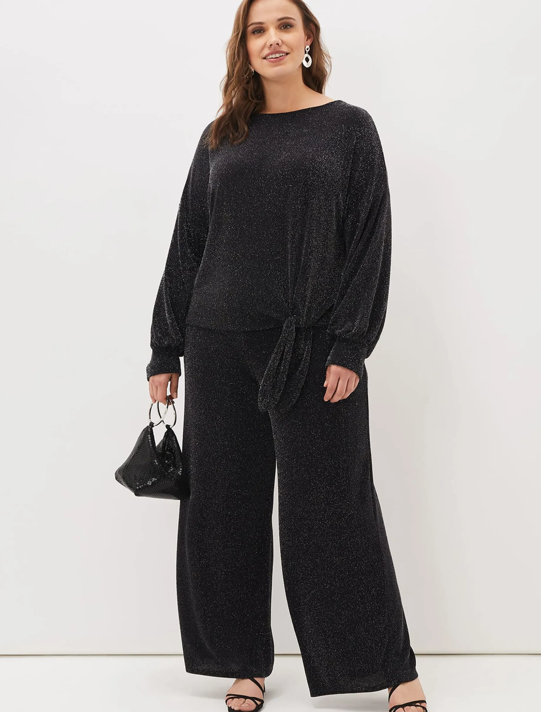 Mell Shimmer Lurex Co-Ord Trousers