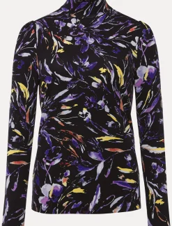 Mellanie Jersey Floral High Neck Top