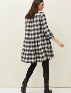 Meriah Check Swing Dress