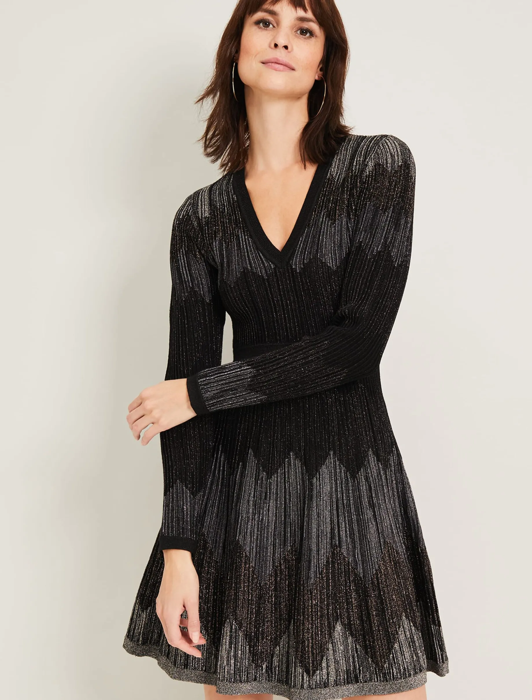 Metallic Knitted Dress