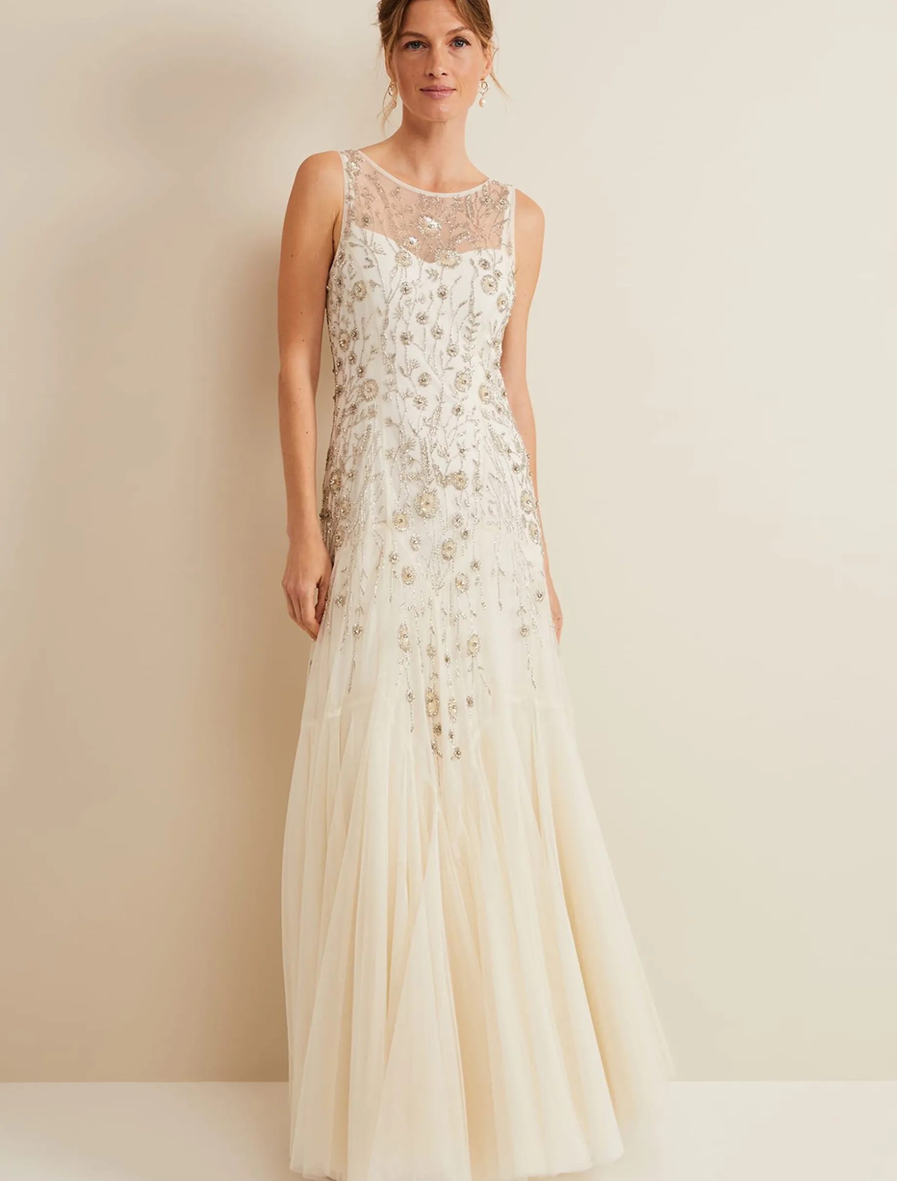 Milana Beaded Tulle Maxi Wedding Dress