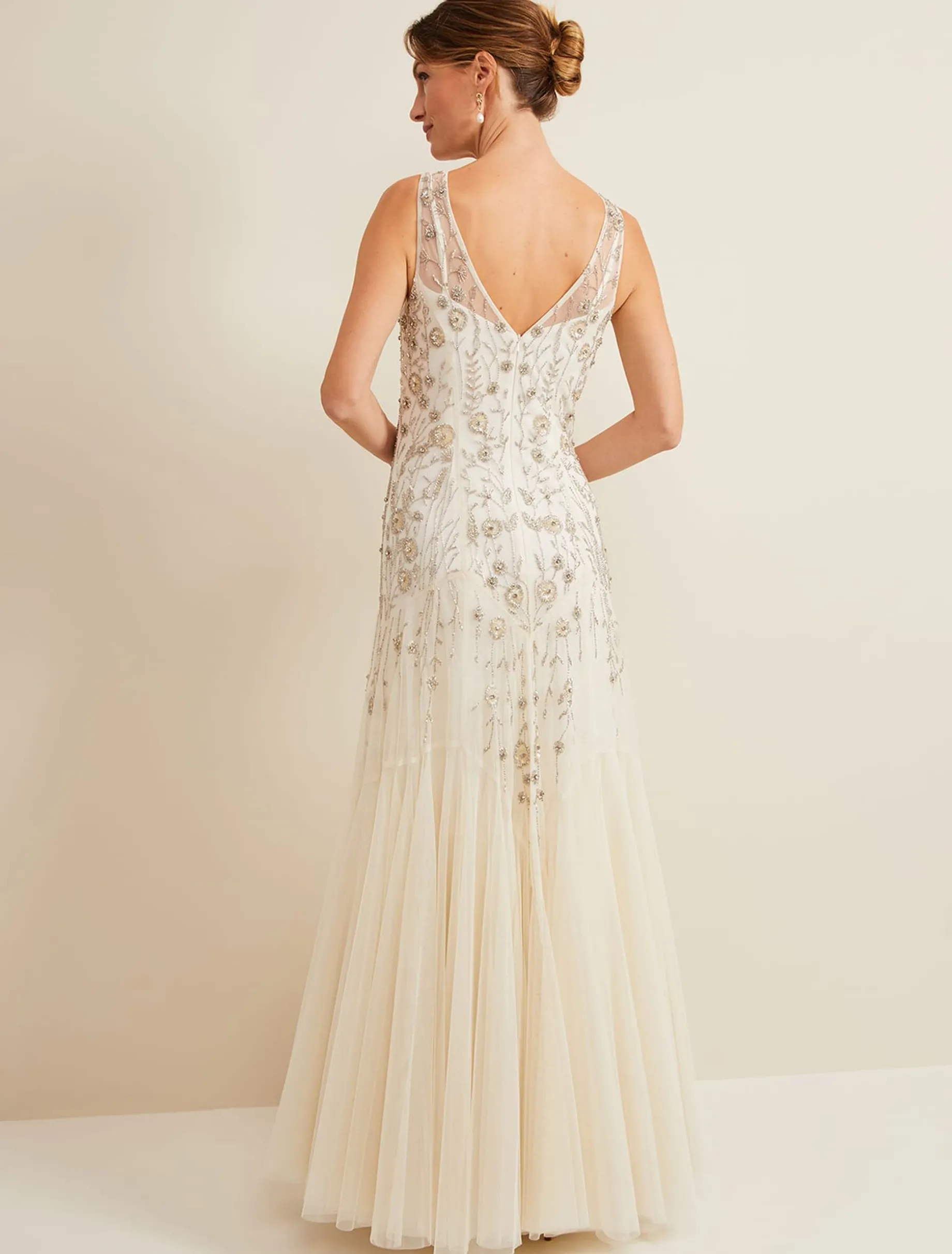 Milana Beaded Tulle Maxi Wedding Dress