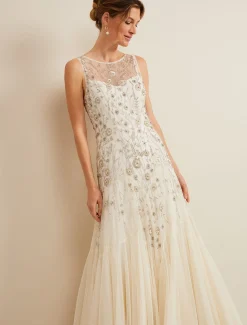 Milana Beaded Tulle Maxi Wedding Dress