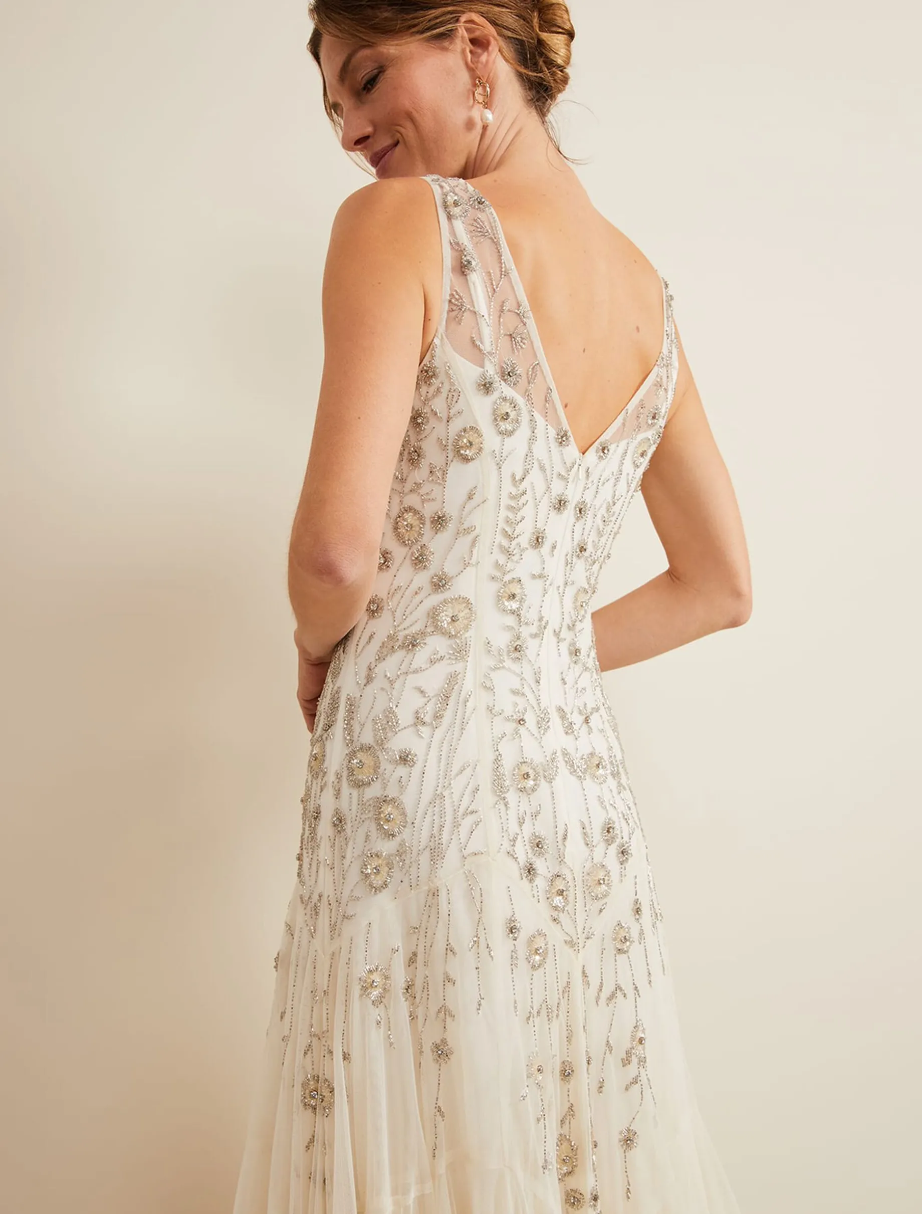Milana Beaded Tulle Maxi Wedding Dress