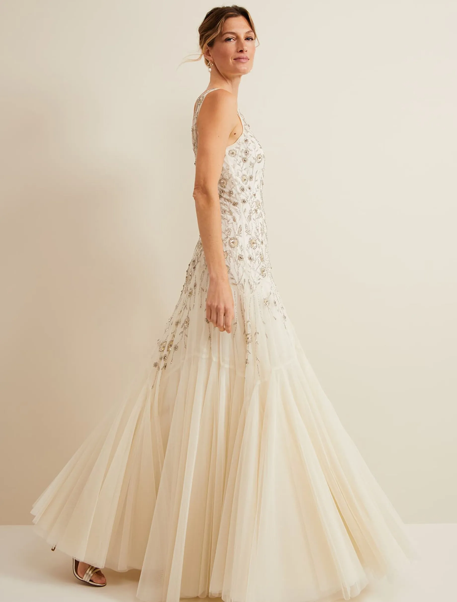 Milana Beaded Tulle Maxi Wedding Dress