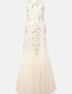 Milana Beaded Tulle Maxi Wedding Dress