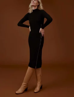 Milla Maxi Longline Zip Knit Dress