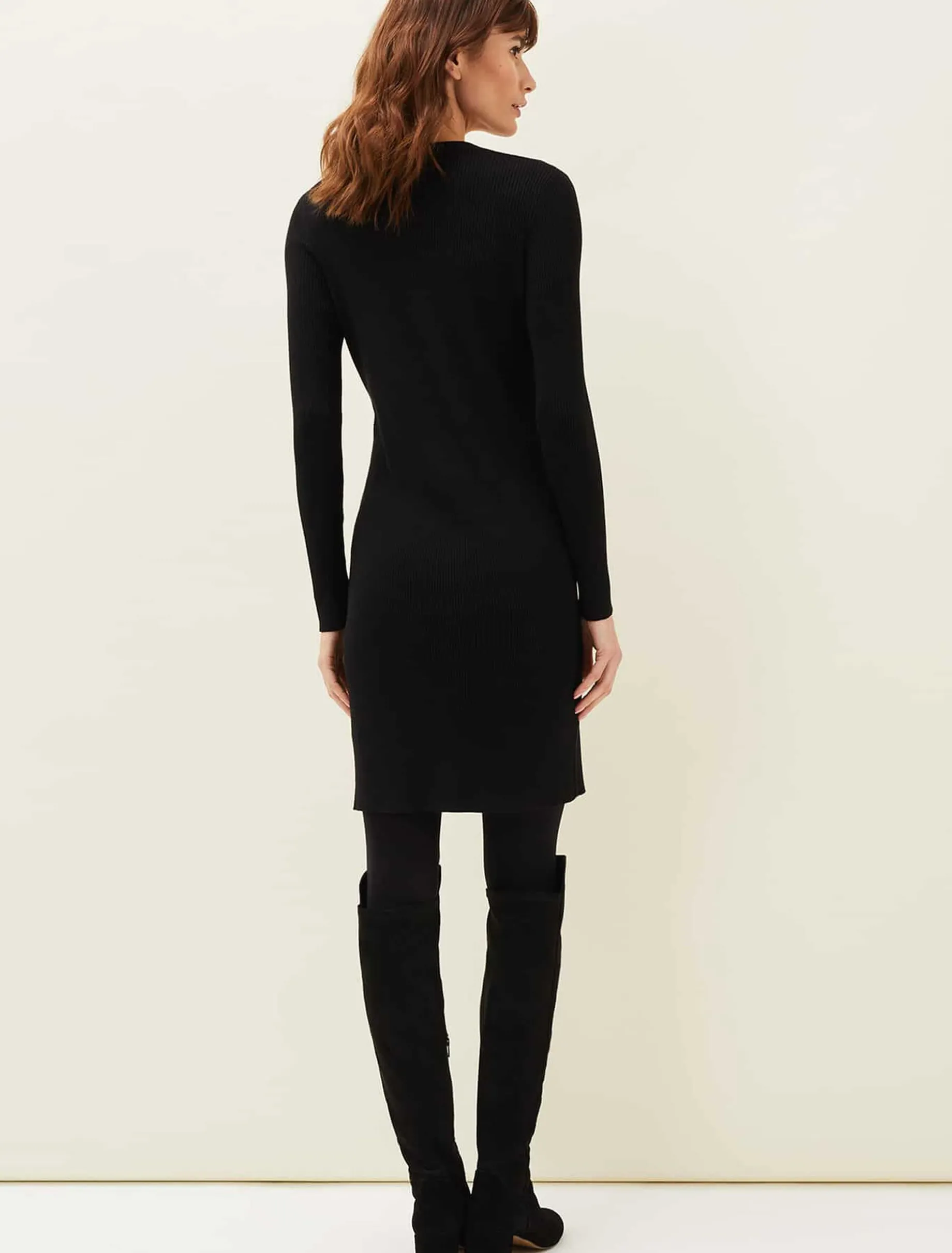 Milla Multiway Zip Ribbed Tunic Dress