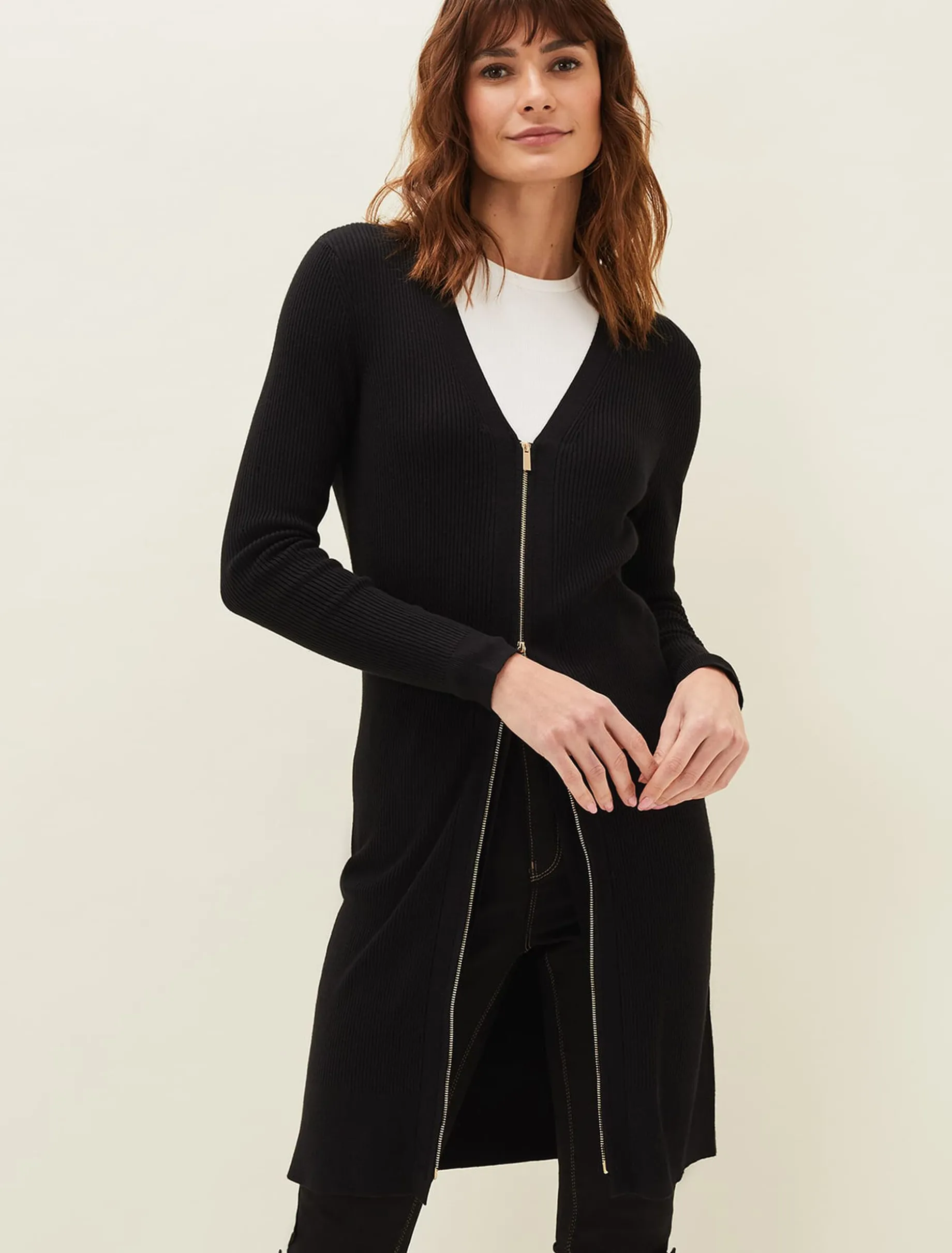 Milla Multiway Zip Ribbed Tunic Dress